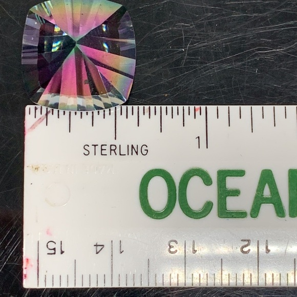 12.95ct Natural Mystic Topaz Cushion Cut - Picture 15 of 15